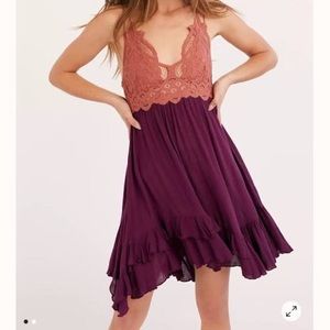 Free People Adella Dress Purple & Orange